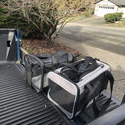 Small Dog Cat Rabbit Bunny Soft Travel Airline Approved Carrier Like New $20 Each