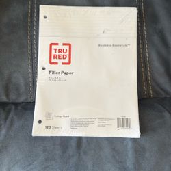 New Sealed 120 Sheets Tru Red 8” x 10.5” Lined College Ruled Filler Binder