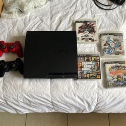 Ps3 Console With Games And 2 Controllers!