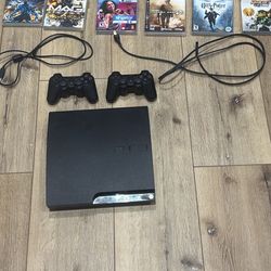 PS3 Slim Bundle + 2 Sony Controllers + Charger – Tested