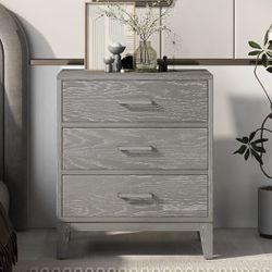 Night Stand With 3 Drawers 