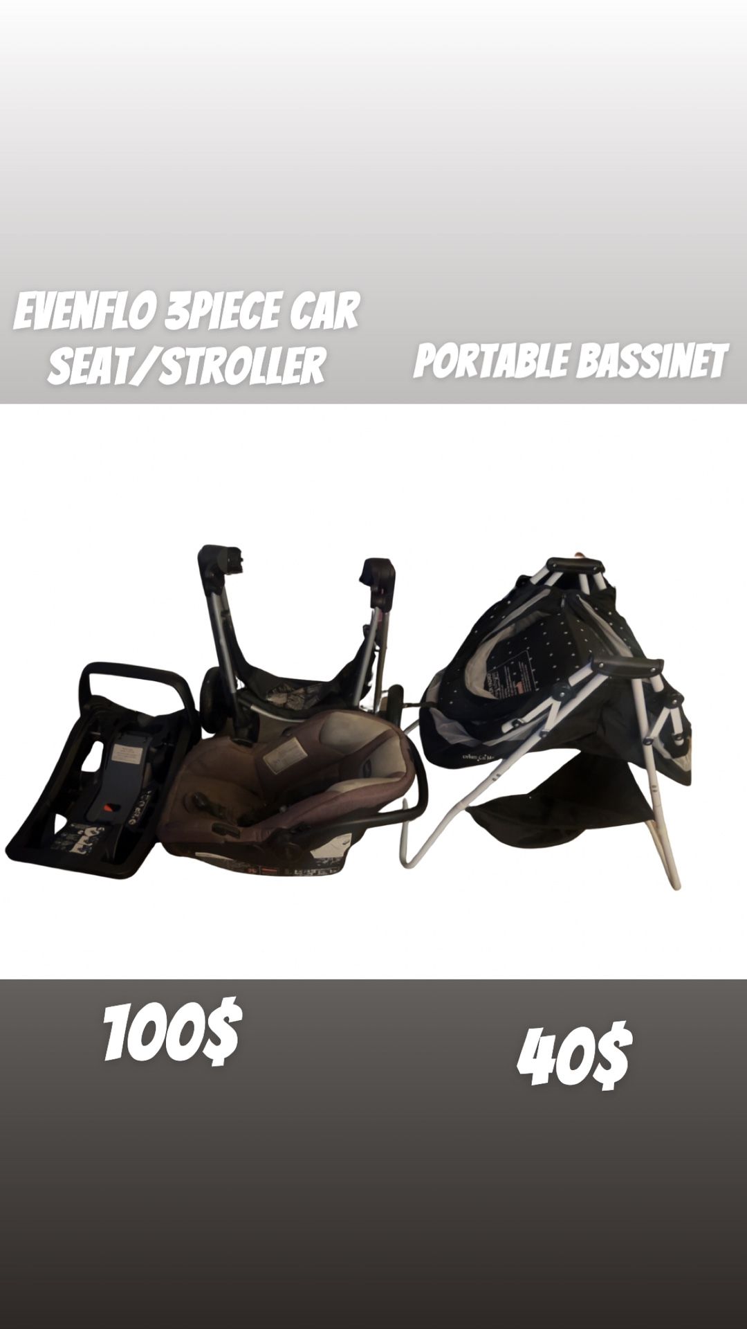 Evenflo Stroller/car seat Set