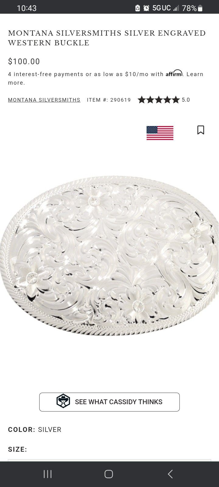 Belt Buckle Maker: Montana Silversmith