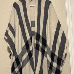 Banana Republic Cashmere Blend Plaid Wrap One Size