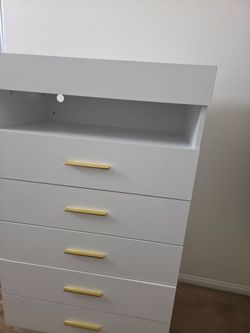 White Tall Dresser
