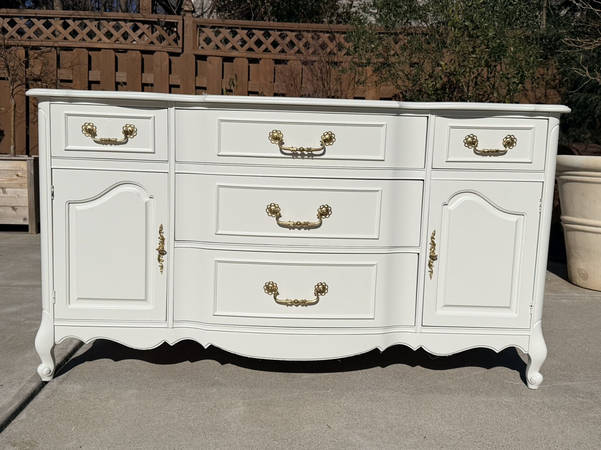 Large 62.5” REFINISHED Vintage French Provincial dresser $599 CAN DELIVER!