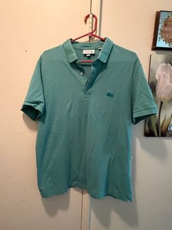 Men's Lacoste Regular Fit Paris Stretch Piqué Polo Shirt in Green Large