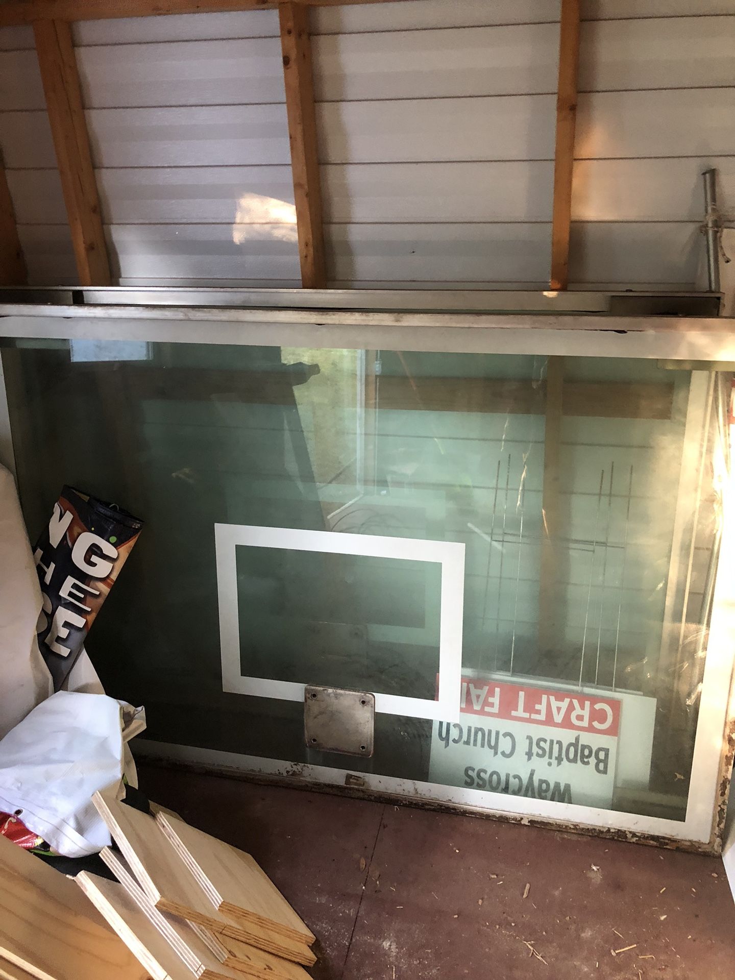 Three Baskball Back Board & Two Baskball Goal With New Nets