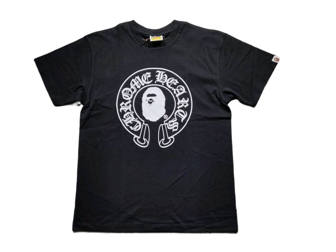 BAPE x Chrome Hearts Black Tee Shirt Size Medium