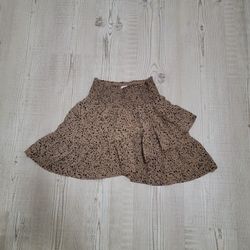 Altar'd State Tan and Black Leopard Patterned Skirt
