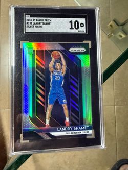 SGC 10 Graded 2018-19 Panini Prizm - Landry Shamet #199 Silver Prizm (RC) rookie card . New York Knicks NBA champions.