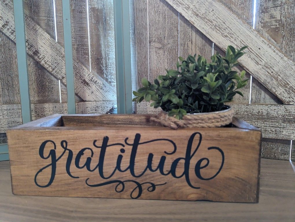 Wooden Gratitude Box