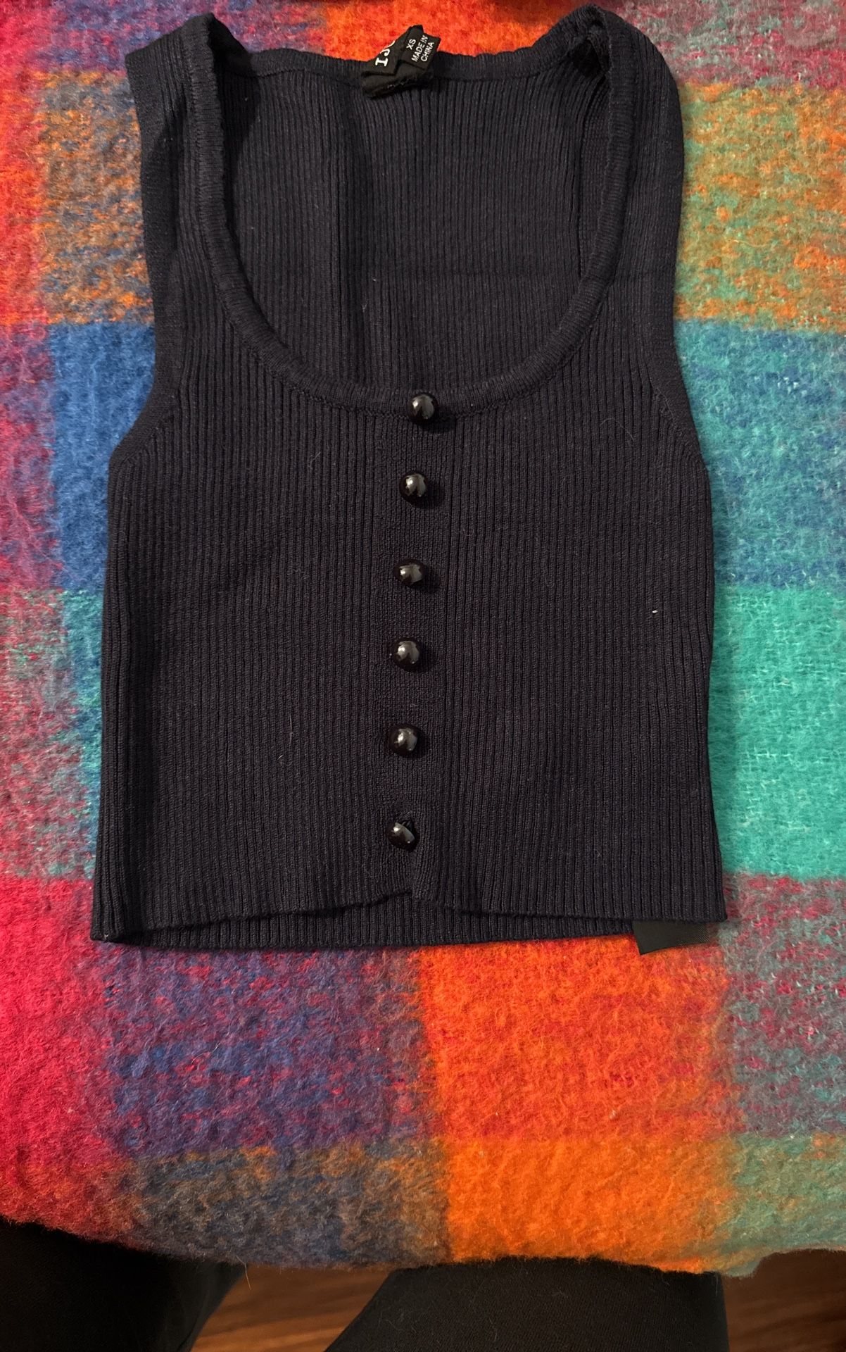 Navy Blue Crop Top XS