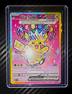 Pikachu ex 277/217 Pokémon Card ASC