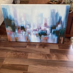 City Skyline Canvas Textured Print