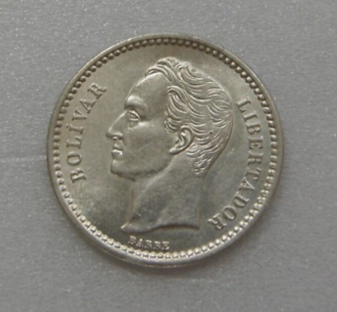 World Coin Venezuelan 1945 Silver