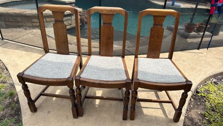 3 Solid Wood Dining Chairs