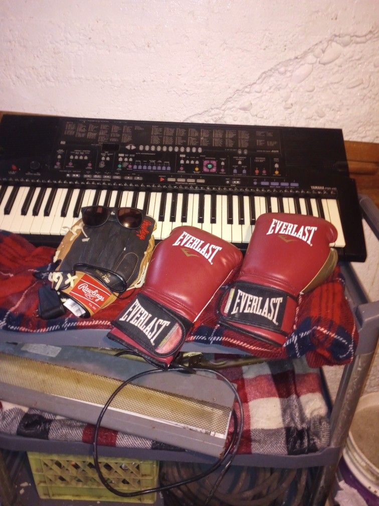 Keyboard Boxing Gloves Baseball Mitt Pair Off Shades