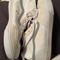 White High Top Vans Size 13