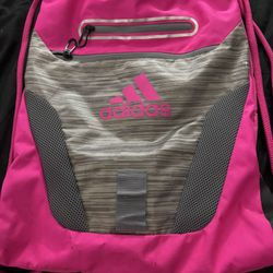 Pink Adidas Drawstring Bag 