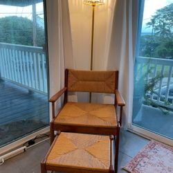 Woven Lounge Chair And Ottoman