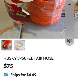 HUSKY AIR HOSES 25 FEET, 3×75 FEET