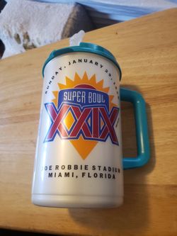 RARE! Vtg. NFL Super Bowl XXIX (29) 1/29/95 Miami, FL Insulated Thermos Mug