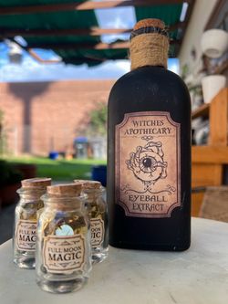 Lot of apothecary decor bottles