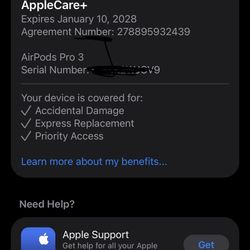 apple air pod pro 3 with warranty