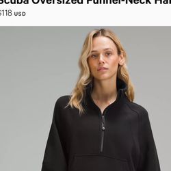 Lululemon Scuba Oversized Funnel-Neck Half Zip