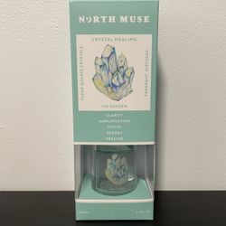North Muse Crystal Healing Fragrant Reed Diffuser Quartz Infused Fig Garden NEW