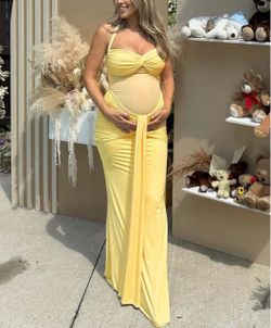 Yellow baby shower dress