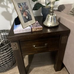 2 Wood Side Table 