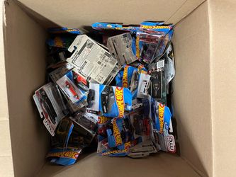 Box of hot wheels and Fast and the Furious 1:24 scale Lot