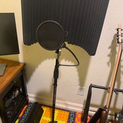 Mic Stand/shield + Pop Filter