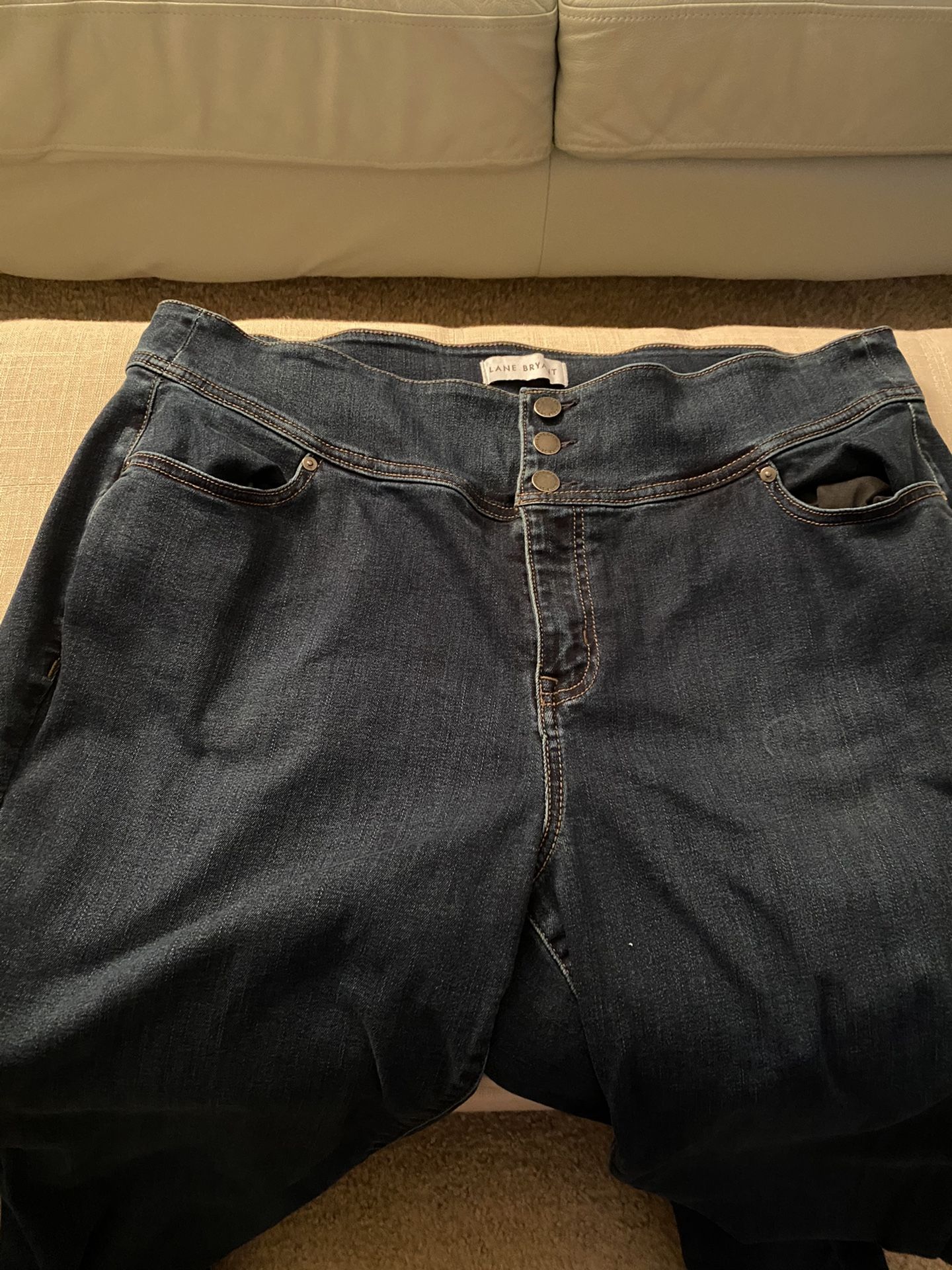 Lane Bryant 3 Button High Rise Jeans