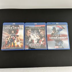 $20 for ALL 3 NEW Marvel Captain America Blu-ray Movies (FACTORY SEALED)