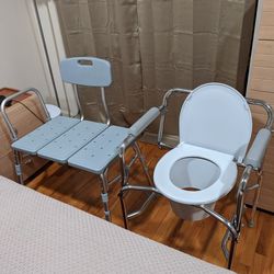 Commode + Transfer Bench / Shower Bench Combo