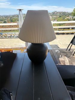 Table Lamp with Pleated Shade