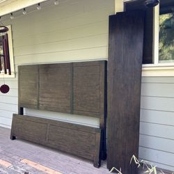 King Size Rustic Panel Bed Frame