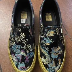 Vans Opening Ceremony Gold Glitter Silk Dragon
