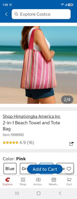 2-in-1 Beach Towel and Tote Bag