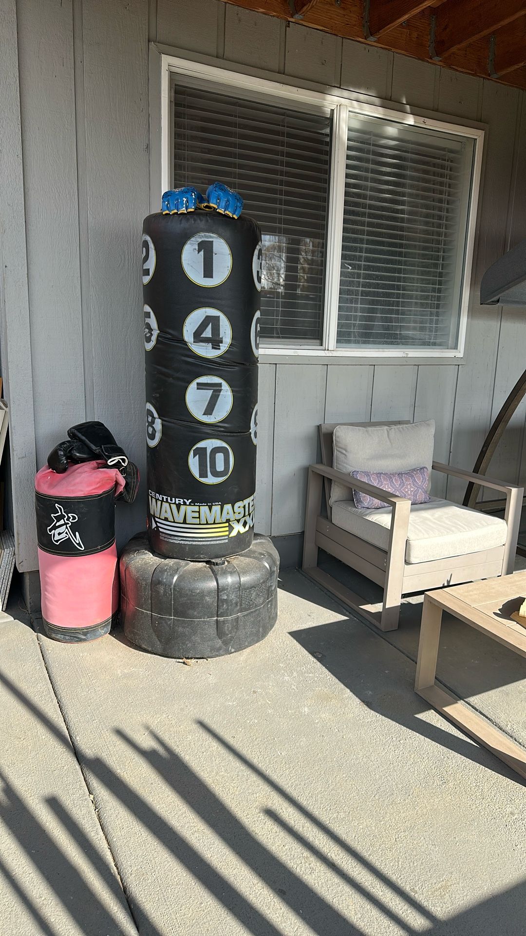 Freestanding & Hanging Punching Bags With Gloves