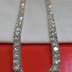 New 5mm 20" Tennis Chain- .925 W/ Moissonite Stones