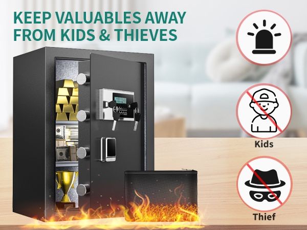 Fireproof Safe for Home, 4 CuBic Feet Safe Box, Anti-Theft