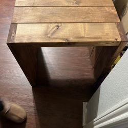 modern walnut waterfall end table 