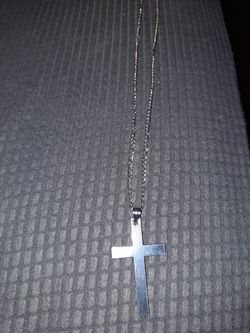 Stainless Steel Necklace With Cross 