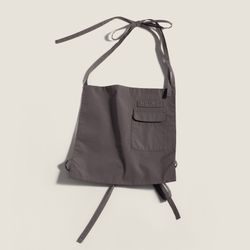 Miu Miu Grey Poplin Apron Top