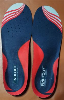 FINDFOOT Hard and Durable Orthopedic Arch Support Shoe Insoles for Foot (Black, L)