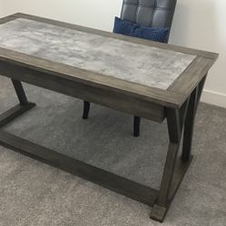 Transitional Distressed Gray Writing Desk.   Save Over $500.00.  HUGE SALE, ONLY $175.00.  Get It Today!